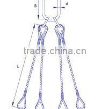 Four Legs stainless steel wire rope sling