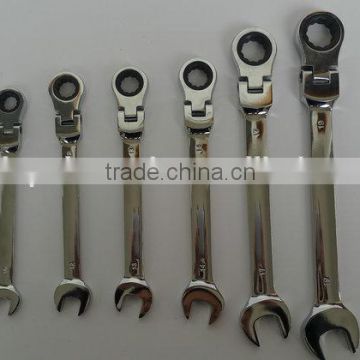 7 Pcs Flexible Head Combination Ratchet Wrench Set