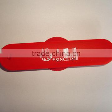 Red Silicone cellphone sucktion stand, Promotional mobile phone sucker stand holder, One touch U silicone cellphone stand