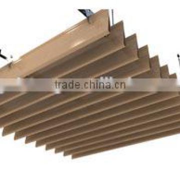 2016 Hot sale wooden metal strip ceiling aluminum baffle ceiling