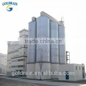 Bolted galvanized flat hopper bottom storage silo grain