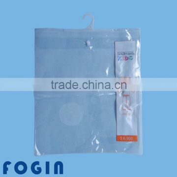 Plastic pvc garment bag with hanger