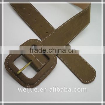 Fashionable leather square wrap buckle belt for jeans or dress