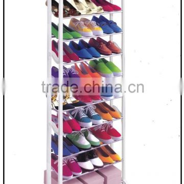 made in china 10 trier 30 pairs door stainless shoe rack