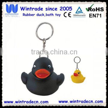 Baby bath toys promotion rubber duck keychain