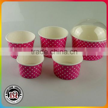 Different Size Ice Cream Paper Bowl With Dome Lid
