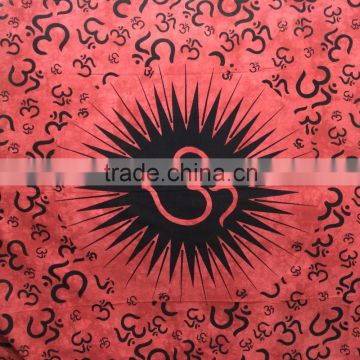 OM yoga meditation cotton sheets Wall Art Ethnic Decor Indian Mandala tapestry Dorm Decor