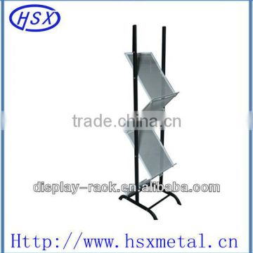 periodical magazine rack / magazine wire rack /floor standing book display rack HSX-S148