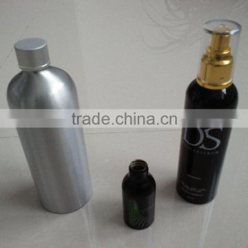 Hot sale Aluminium bottle for promotion|Aluminum bottle with logo printing|Black Cosmetics Aluminum Bottle