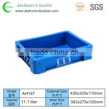 11.1 liter Korean vehical industrial plastic crate with lid