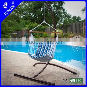Deluxe Blue Striped Hanging Chair For Bedrooms