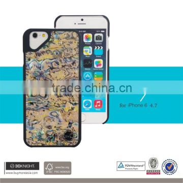 2016 New Arrive Wholesale Fashion Seashell PC Phone Case Unique Design Super Thin for iPhone 6 Plus Wood Case Cover
