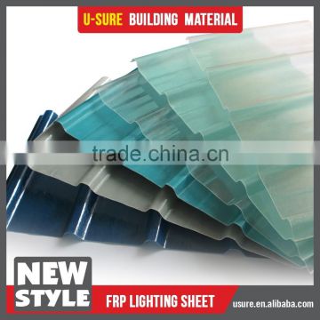 Flexible transparent colored fiberglass reinforced plastic sheet