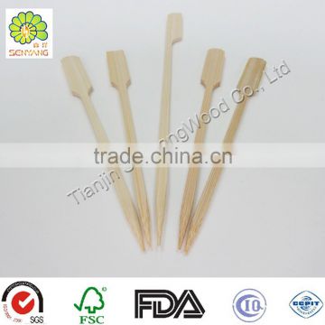 round bamboo skewer with logo