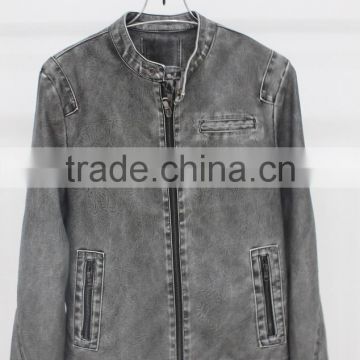 ALIKE latest design leather jacket pu leather jacket for man