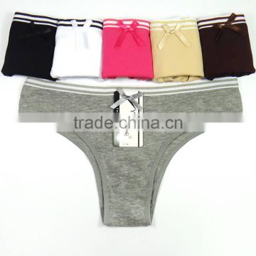 Yun Meng Ni Underwear Simple Solid Colors Quality Cotton Daily Bikini Woman Panty