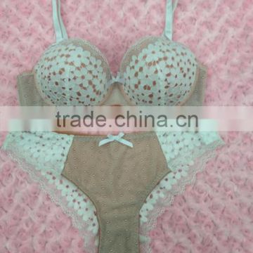 Europe lady sexy gathered lingerie bra sets lace bandage bra sets