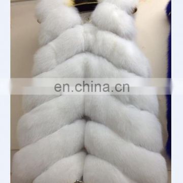 Hot Sale 100% Genuine Sliver Fox Fur Vest Women Fur Vest