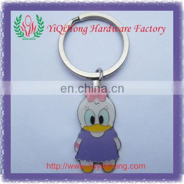 Duck metal key chain promotional