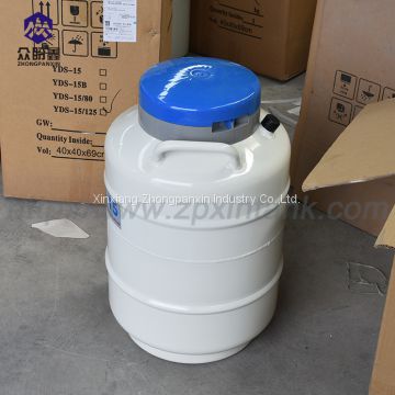 Storage liquid nitrogen tank with three cylinders