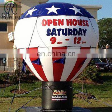 Hot sale colorful giant air balloon commercial huge inflatable roof balloon with logo printing