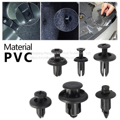 PVC 630pcs Black Auto Plastic Screw Fasteners Bumper Mesh Plastic Expansion Nail