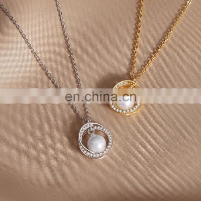 925 sterling silver aaa real natural genuine fresh water freshwater single pearl necklace chain pendant jewelry pearl necklace