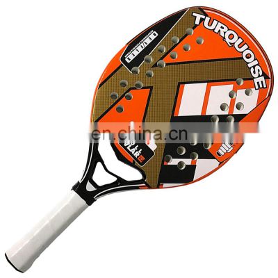 customized printing carbon & fiberglass beach tennis paddle