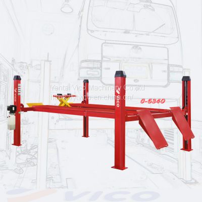 Hydraulic Four Post Car Lift / Wheel Alignment hoist for Parking lift Equipment Machine V-PBS-C-6340