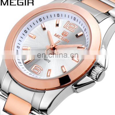 MEGIR 5006 Watch Lady Brand Fashion Quartz Stainless Steel Women Watches Chronograph Simple Waterproof Ladies Wristwatch Relogio