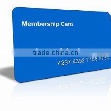 blue color membership card