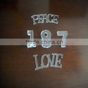 Acrylic letter sticker /decoration sticker