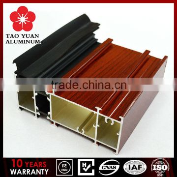 2015 China supplier wooden grain aluminum window profile