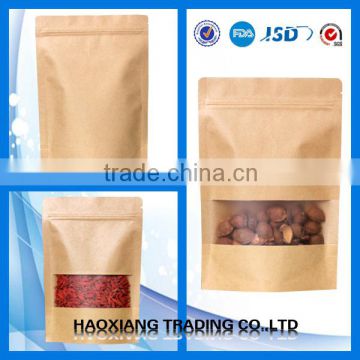kraft paper bag with window could printing pattern and window