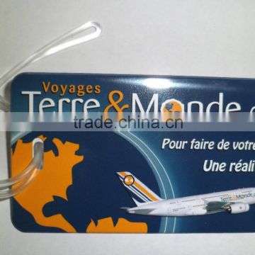 worldwide custom printed airplane shape luggage tag (PT-266)