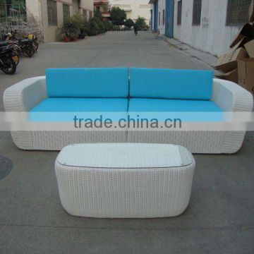Sofa furniture aluminum frame with PE-rattan best selling products.