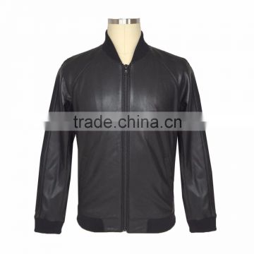 wholesale pu cheap custom simple slim man leather jacket