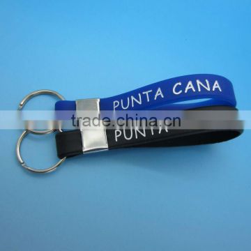 Eco-friendly Newest cheap promotional keychains (silicone material)