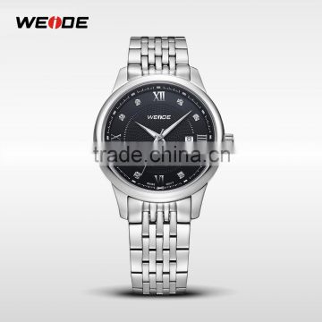 WEIDE full stainless steel wrist watch high quality quartz watches men