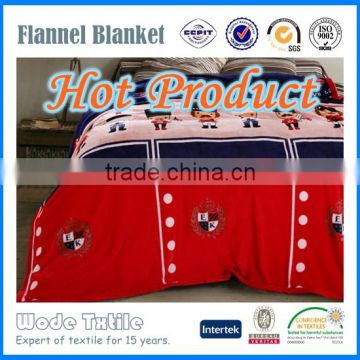 China Market Cartoon Print Flannel Fleece Baby Blanket