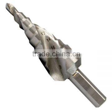 Inch Size HSS Spiral Grooved Step Drills