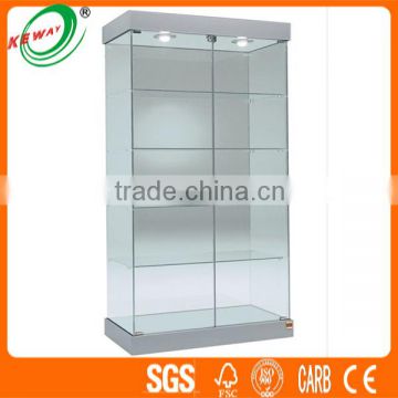 Commercial Use Tempered Glass Jewelry Showcase