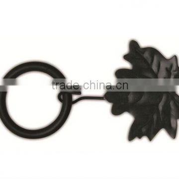 Curtain Spring Clip With Leaf Black