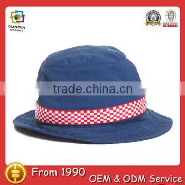 Blue plaid casual nylon short brim golf master fashion summer mens blank custom wholesale bucket hat