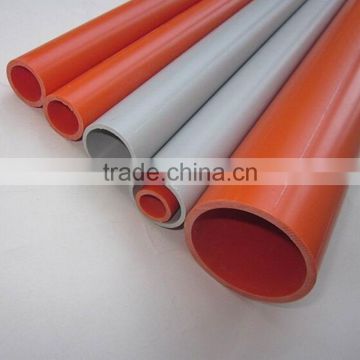 China supply orange UPVC / Pvc Electrical pipe