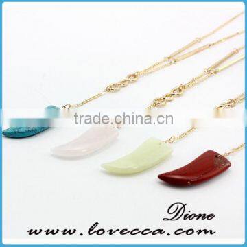 Wholesale Jewelry Natural Gemstone Faux Druzy Pendant Necklace For Women