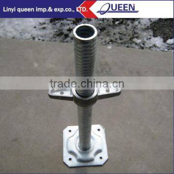 Scaffolding hollow or solid base screw jack as supporting