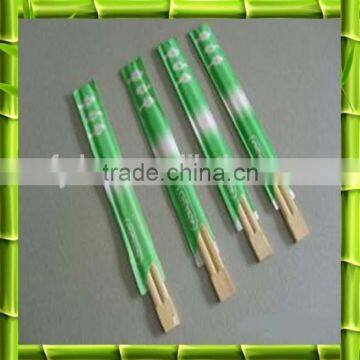 Disposable bamboo chopsticks with individual wrap