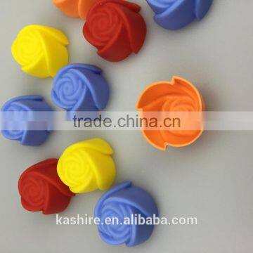 Popular nice design colorful flower shape silicone cake mould