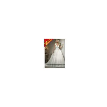 Ball gown sweart heart one shoulder tulle Wedding Dresses with lace up for Bride